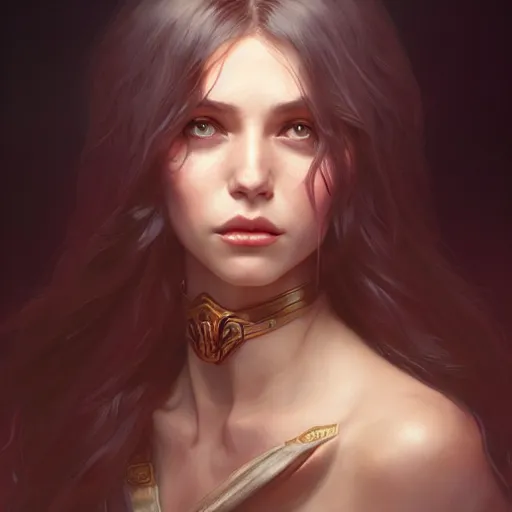 Image similar to Isabella, child of dark, highly detailed, digital painting, artstation, concept art, smooth, sharp focus, illustration, Unreal Engine 5, 8K, art by artgerm and greg rutkowski and alphonse mucha