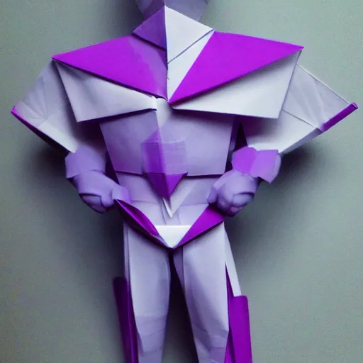 Image similar to a man made of origami