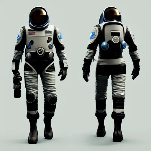 Image similar to a futuristic man in a spacesuit, unreal engine, cgsociety, artstation, stylized,