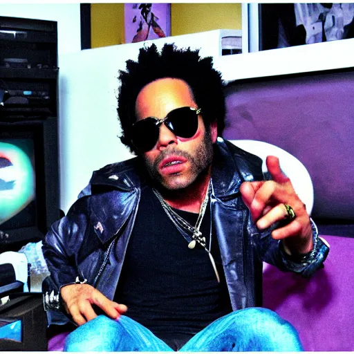 Image similar to lenny kravitz playing smash brothers on the gamecube, digital photography,