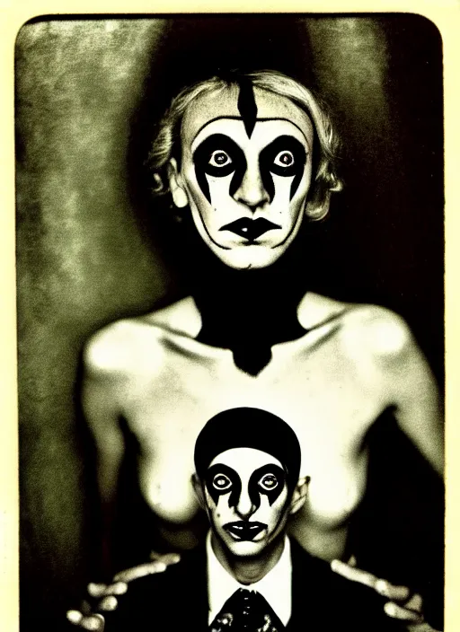 Image similar to the fool tarot, diane arbus portrait photography