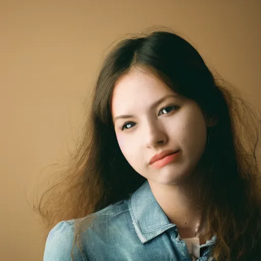 Image similar to a beautiful woman, portrait photograph, nikon 3 5 mm, photograph