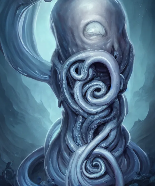 cute friendly illithid with tentacle face by charlie | Stable Diffusion ...