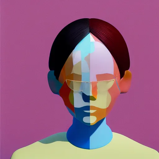 Image similar to abstract 3d female portrait age five by james jean and Jason Chan, rendering, redshift, octane