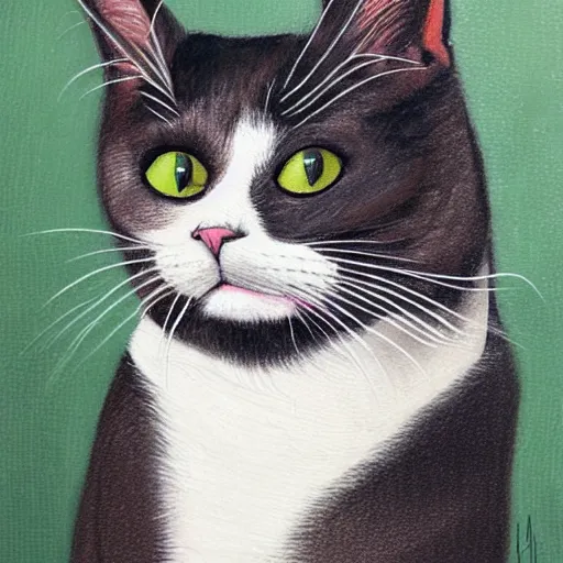 Prompt: cat portrait in style of Peter Kitchell
