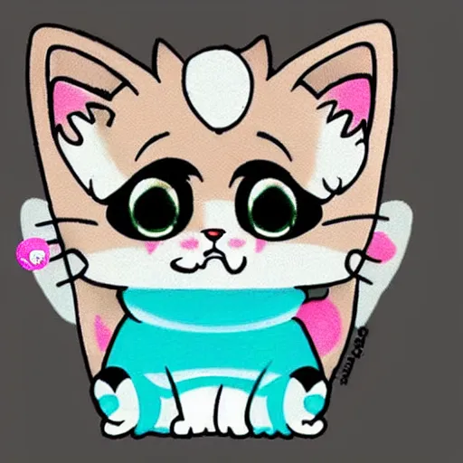 Prompt: kawaii cat, chibi style, japanese style, kitten, pastel colors, cat sticker, neko