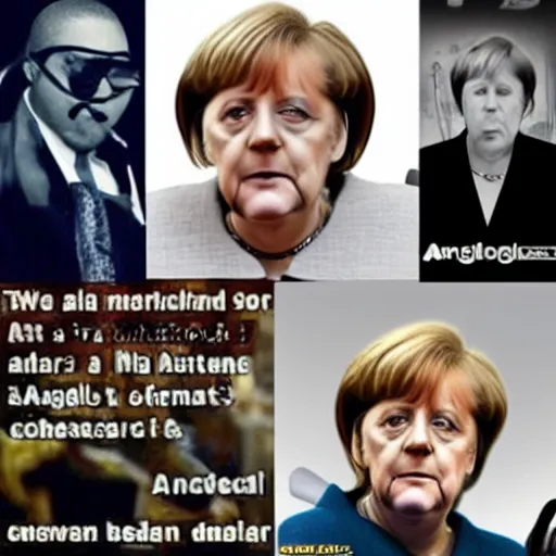 Prompt: angela merkel as a gangsta rapper