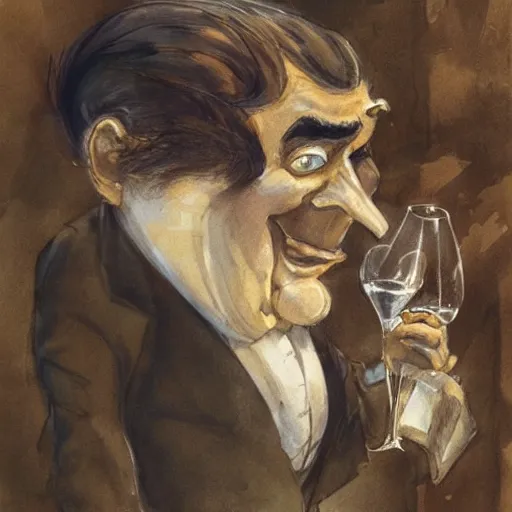 Image similar to the drunk french baron by peter de seve