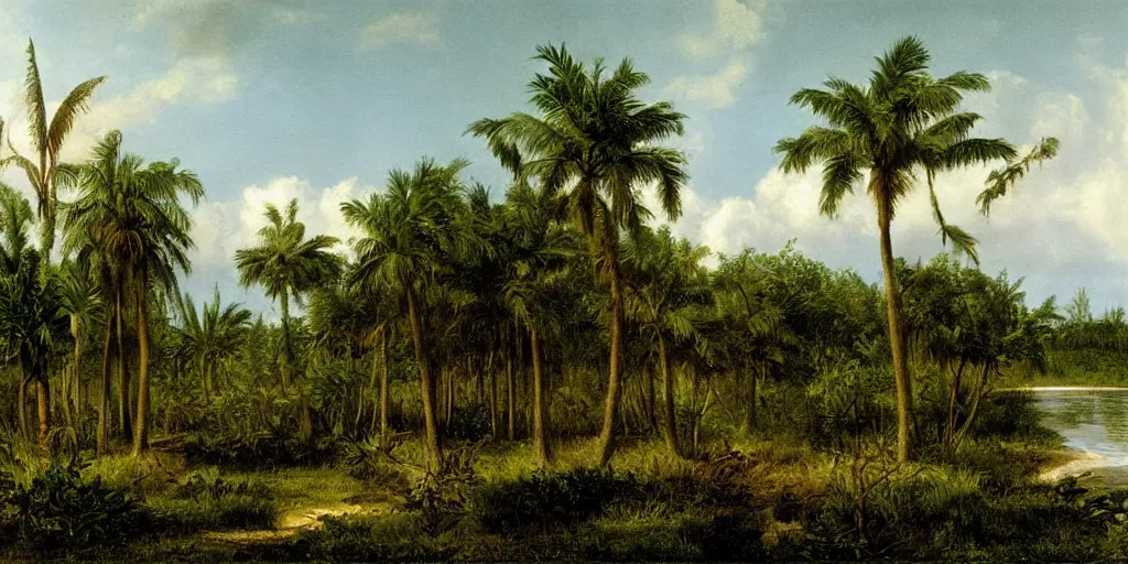 Prompt: painting of florida by eugene von guerard