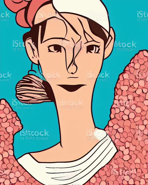 Image similar to cotton girl clean cel shaded vector art illustration