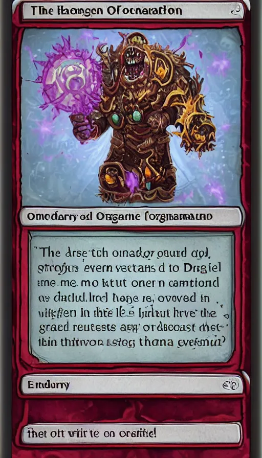 Prompt: The end of an organism, from Hearthstone