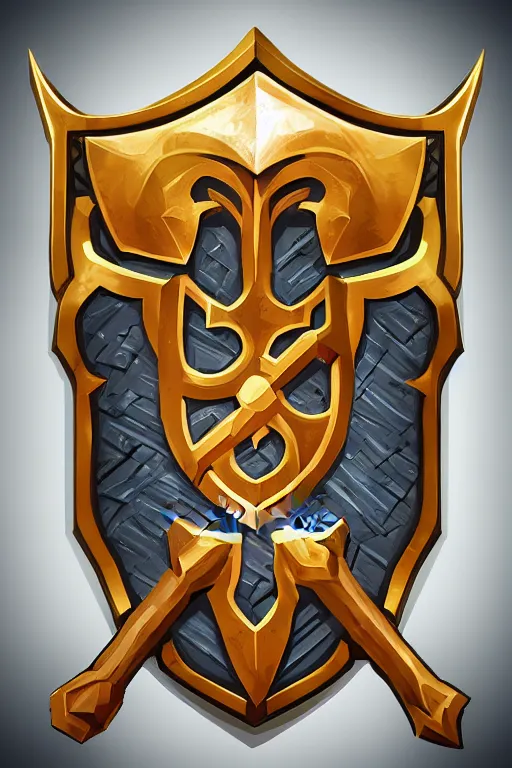 Image similar to shield fantasy epic legends game icon stylized digital illustration