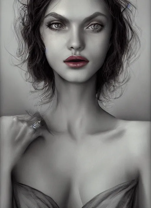 Prompt: portrait of a gorgeous young woman in the style of stefan kostic, modelmayhem, realistic photo, sharp focus, 8k high definition, insanely detailed, intricate, elegant