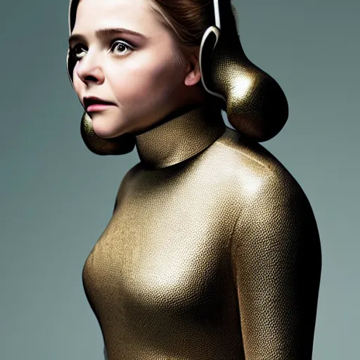 Prompt: Adult Chloe Moretz as Princess Leia, XF IQ4, 150MP, 50mm, f/2.8, ISO 200, 1/400th, natural light