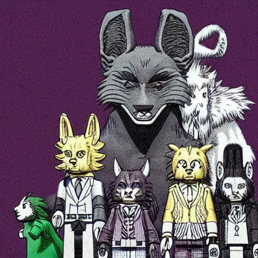 Image similar to Beastars Legoshi by Kentaro Miura :: Manga panel,