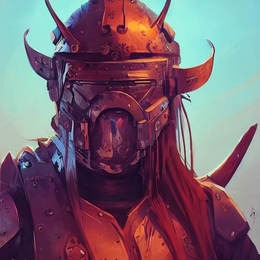 Image similar to cyberpunk viking helmet mask warrior goddess robot ninja fantasy, art gta 5 cover, official fanart behance hd artstation by jesper ejsing, by rhads, makoto shinkai and lois van baarle, ilya kuvshinov, ossdraws