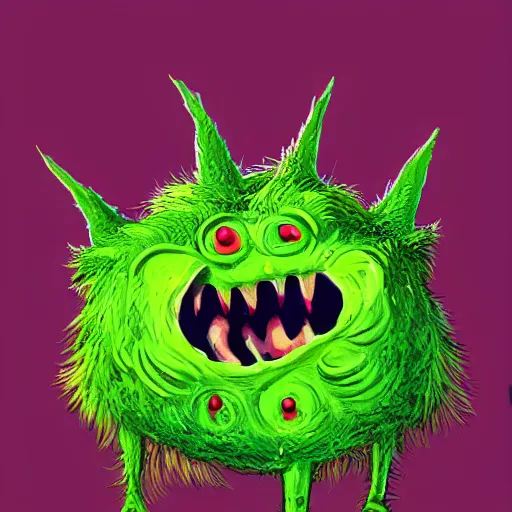 Image similar to a tennis ball monsters , digital art, fantasy, magic, trending on artstation, ultra detailed, professional illustration by Basil Gogos