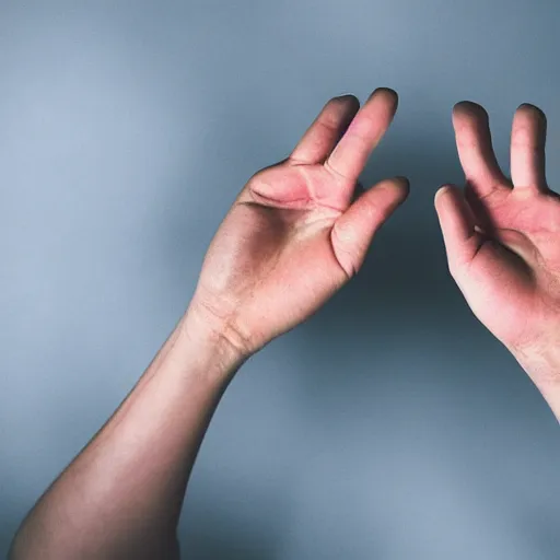 Image similar to a hand that has one extra finger