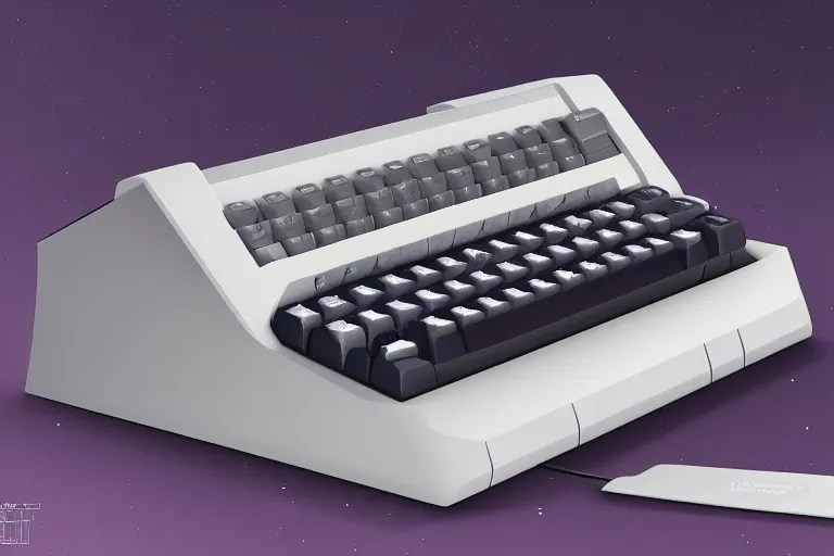 Prompt: the commodore 6 4 if it was built in 2 0 2 4, cyberdeck, 4 k, hd, concept art