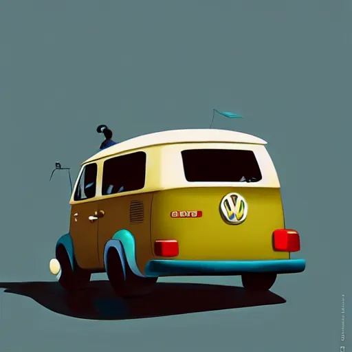 Image similar to goro fujita ilustration traveling in a volkswagen car with luggage, painting by goro fujita, sharp focus, highly detailed, artstation