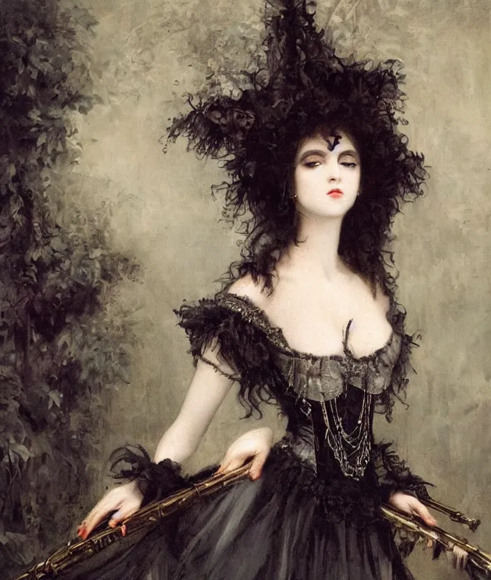 Image similar to gothic princess portrait by william - adolphe bouguerea, highly detailded