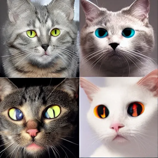 Image similar to cats with different eye colors