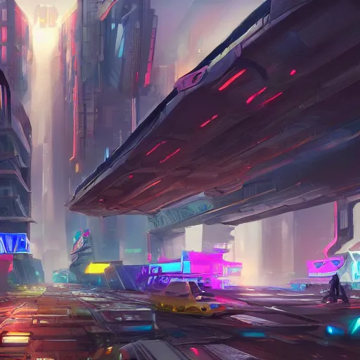 Image similar to concept art new york city in the year 2 2 0 0, futuristic solar punk aesthetic, bold colors, by tyler edlin, artstation