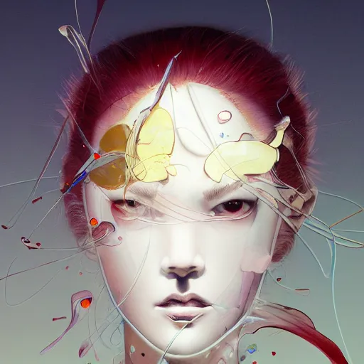 Image similar to prompt : fashion tv character portrait soft light painted by james jean and katsuhiro otomo and erik jones, inspired by akira anime, smooth face feature, intricate oil painting, high detail illustration, sharp high detail, manga and anime 1 9 9 9