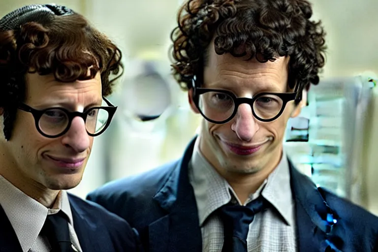 Prompt: a cinematic still from the social network movie of ((andy samberg))