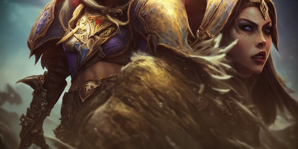 Image similar to hyperrealist portrait of sylvanas windrunner on a blue planet. by bayard wu, fantasy, photorealistic, octane render, unreal engine, dynamic lighting, trending on artstation, poster, volumetric lighting, very detailed faces, 4 k, award winning