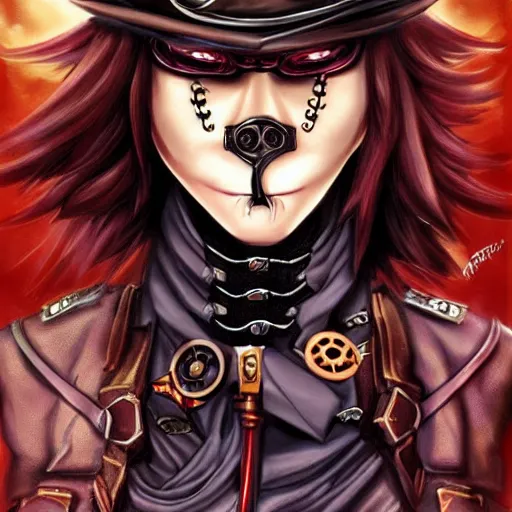 Prompt: Steampunk robot ninja pirate vampire, by Artgerm