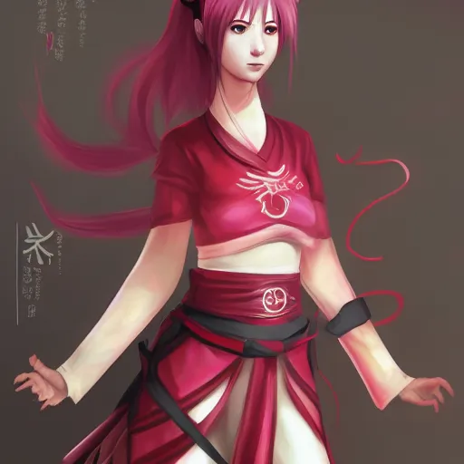 Image similar to Haruno Sakura by TUREwindwalker, YiQiang and YiQiang, deviantart, gumroad, patreon, high quality, digital drawing