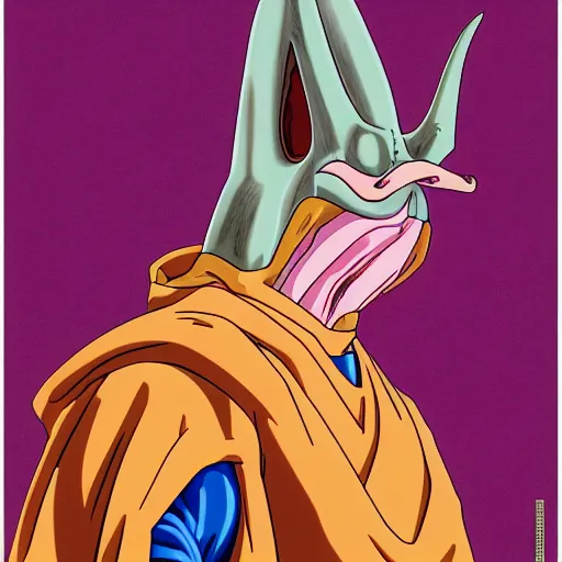 Image similar to portrait painting of jar jar binks, art by akira toriyama, 4 k, dragon ball artstyle, cel shaded, highly detailed, epic lighting