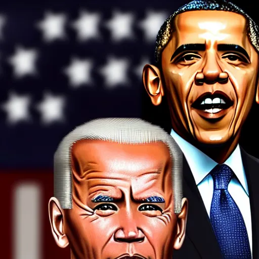 Prompt: Obama and Biden combined