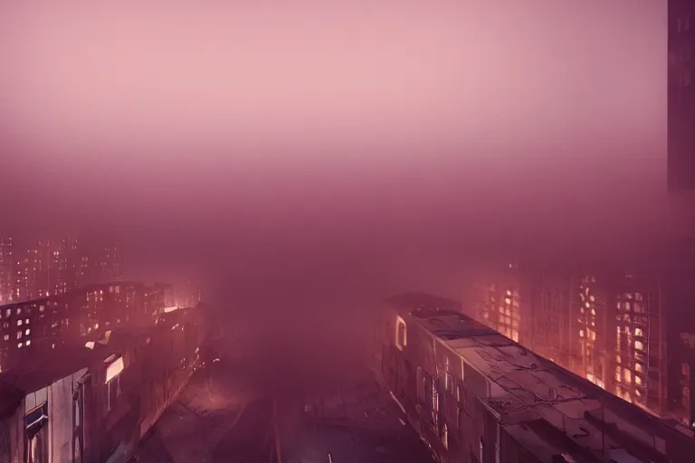 Prompt: The fog sits looking over harbor, a silent shadow haunches over the town like a cat on 3D rendering by Liam Wong, painting by Church, Frederic Edwin, and photography by Gregory Crewdson, shadown art by Ryota Kuwakubo, UHD, amazing depth, cinematic ambient light, atmospheric, trending on artstation