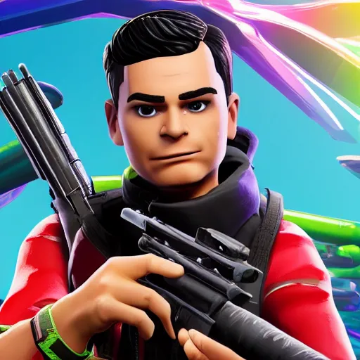 Prompt: full body picture of Ben Shapiro fortnite skin