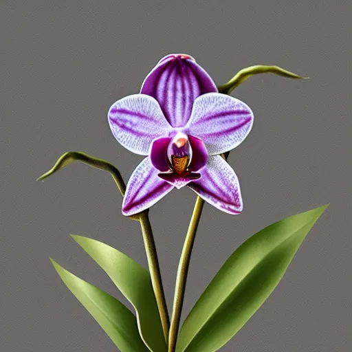 Image similar to orchid in amulet, highly detailed, photorealistic