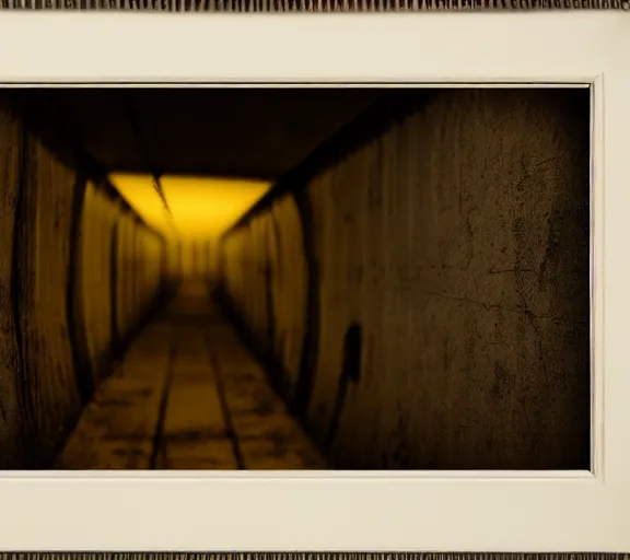 Prompt: Paul Barson photo of 'gigachad laughing behind the bars', dark, high contrast, high exposure photo