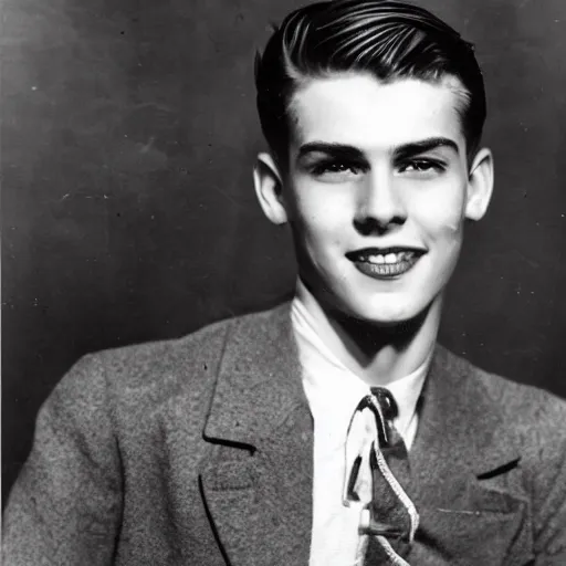 Prompt: a very handsome rebellious hot young guy, 1 9 3 8 photo