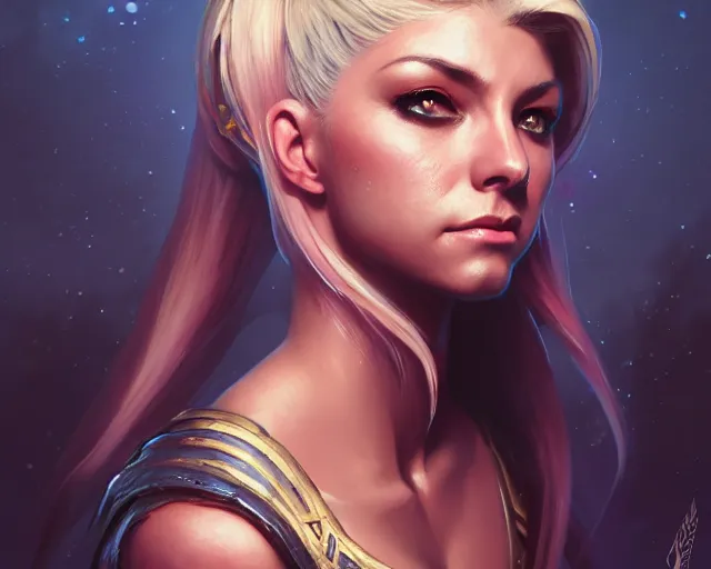 Prompt: photography of alexa bliss, deep focus, d & d, fantasy, intricate, elegant, highly detailed, digital painting, artstation, concept art, matte, sharp focus, illustration, hearthstone, art by artgerm and greg rutkowski and alphonse mucha