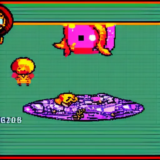 Image similar to a black hole as a final boss, 16 bits graphic, SNES rpg game, low contrast
