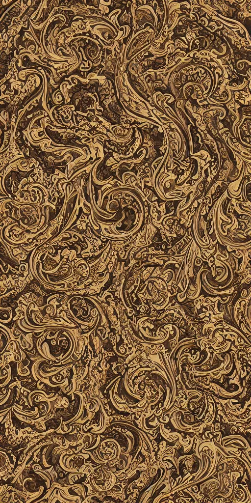 Prompt: detailed ornate rococo mandelbrot design fine texture crisp lines