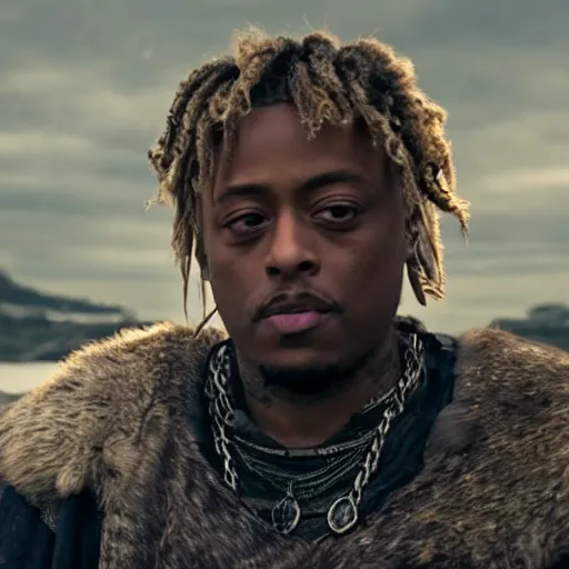 Image similar to juice wrld in Vikings very detailed 4k quality super realistic