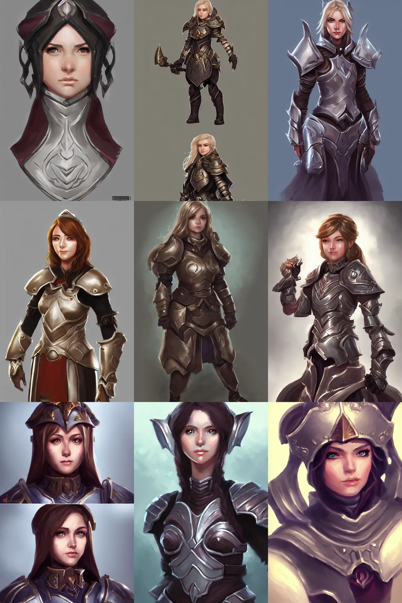 Prompt: Portrait of Female Paladin, maid armor, high fantasy, artstation