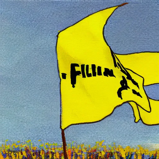 Image similar to gadsden flag, don't thread on me, impressionism painting