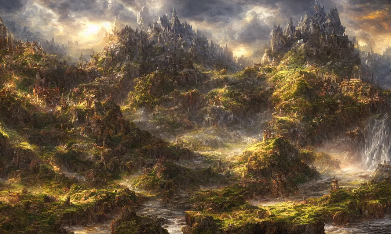 Prompt: detailed fantasy landscape