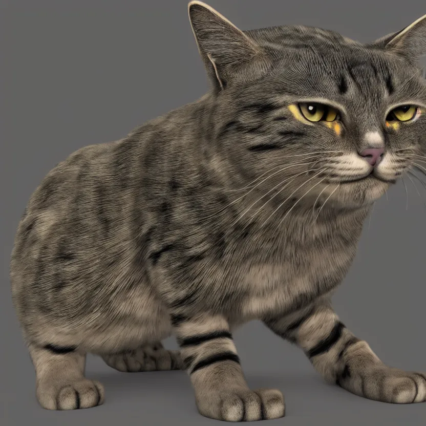 Image similar to a painted cat, volumetric lighting, high resolution, perfect shape, high detailed, ultra detailed, 8 k resolution, ray tracing