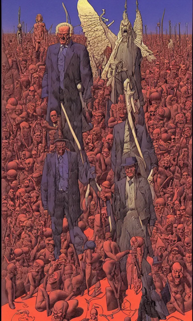 Image similar to the demonology of modern politics, by jean giraud