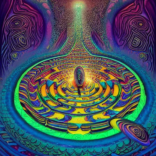 Prompt: An extremely psychedelic abstract illustration of an eye shaped labyrinth maze, colorful, surreal, dramatic lighting, magic mushrooms, psilocybin, LSD, detailed, intricate, elegant, highly detailed, digital painting, artstation, concept art, smooth, sharp focus, illustration, art by Krenz Cushart and Artem Demura and alphonse mucha
