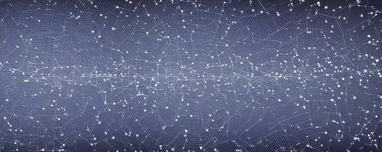 Image similar to digital art graphic of clusters and constellations of data in the outline of the New York City skyline. texture and pattern of an audio waveform. 4k unreal engine.